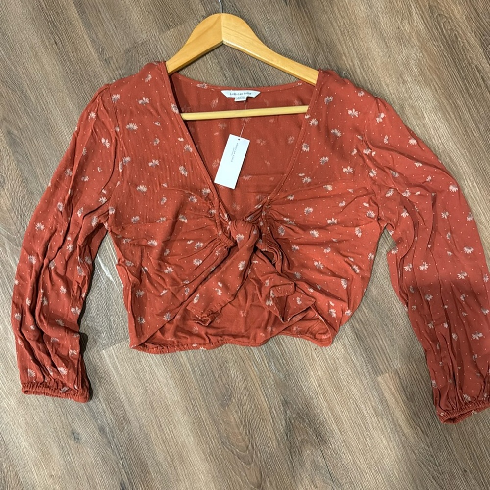 NWT Tie-front Blouse